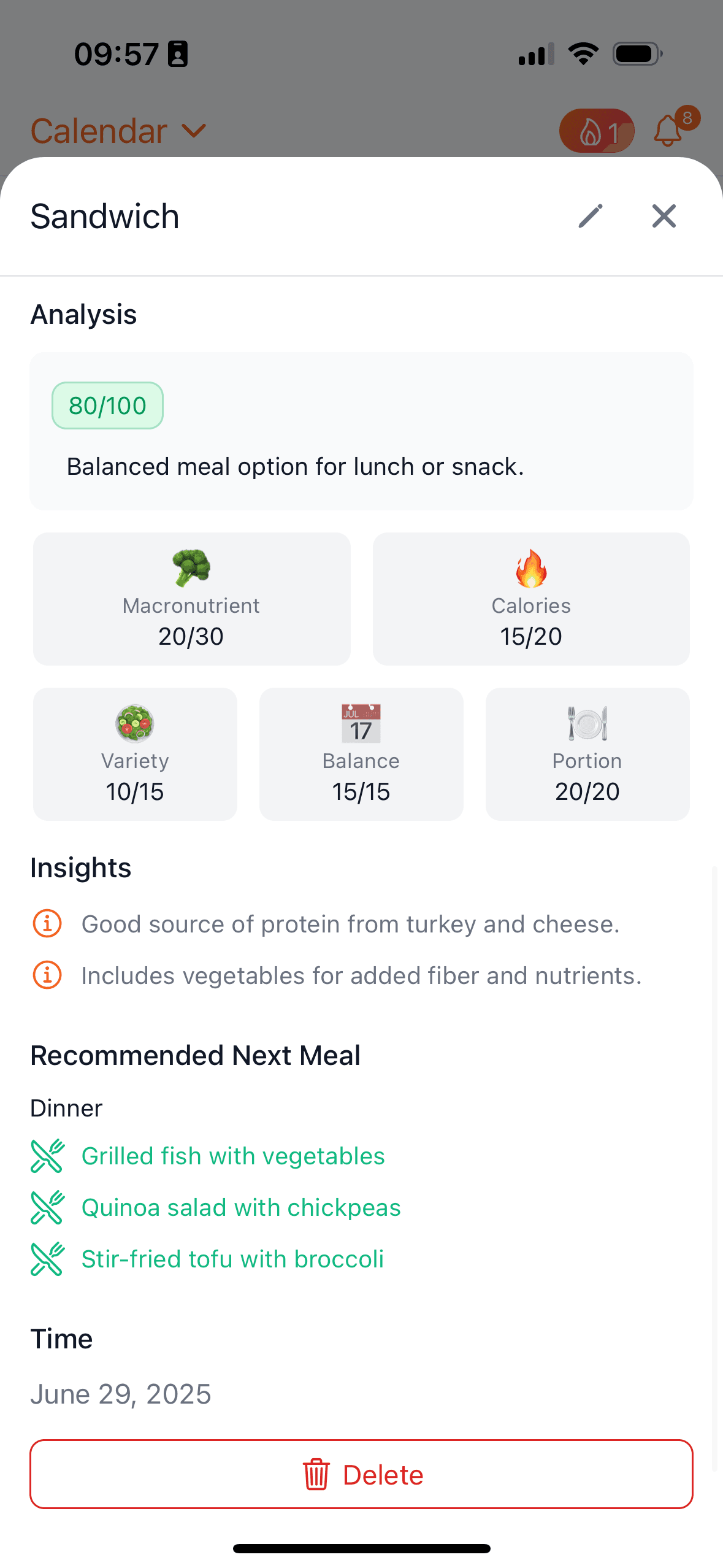 Meal Score